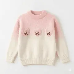 KIBOU - Suéter Niña Coquette Corazones Y Conejos Estilo Coreano