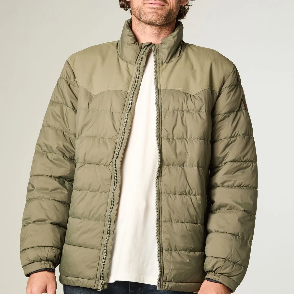 WRANGLER - Chaqueta Hombre Packable Puffer Regular Fit Verde