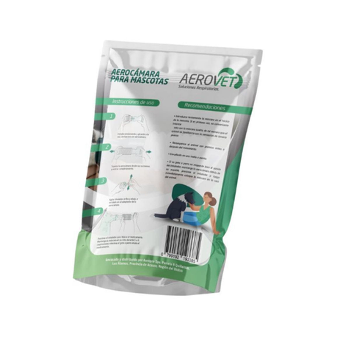 GENERICO - Aerocámara para mascotas, perros y gatos, plegable mascarilla de silicona