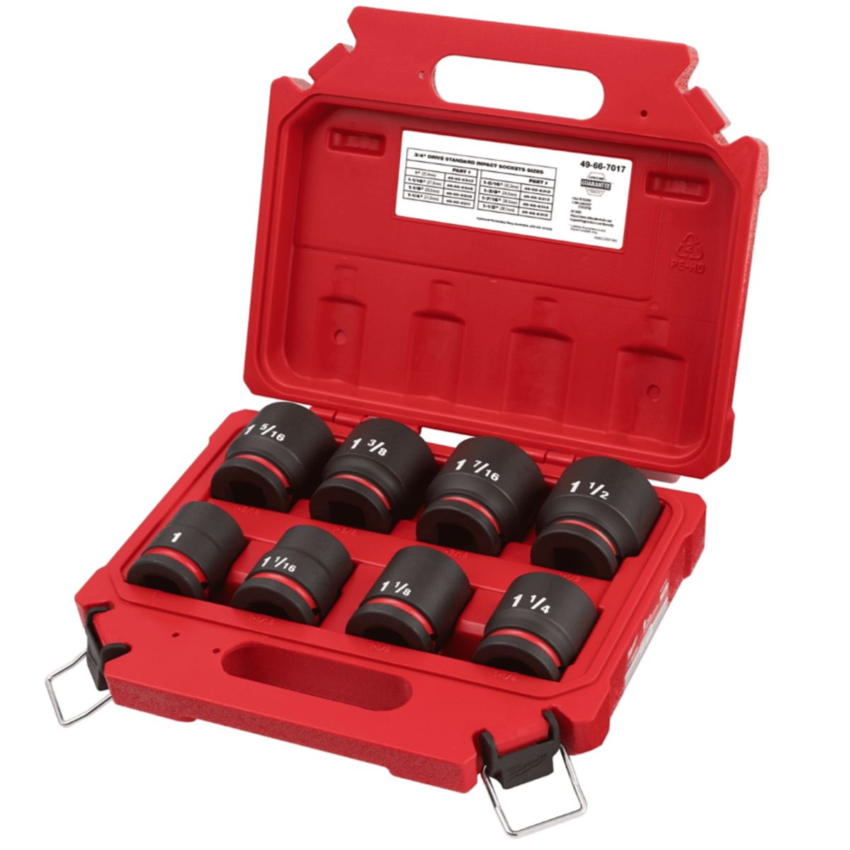 MILWAUKEE - Set 8 Dados de Impacto 3/4" Milwaukee 49-66-7017