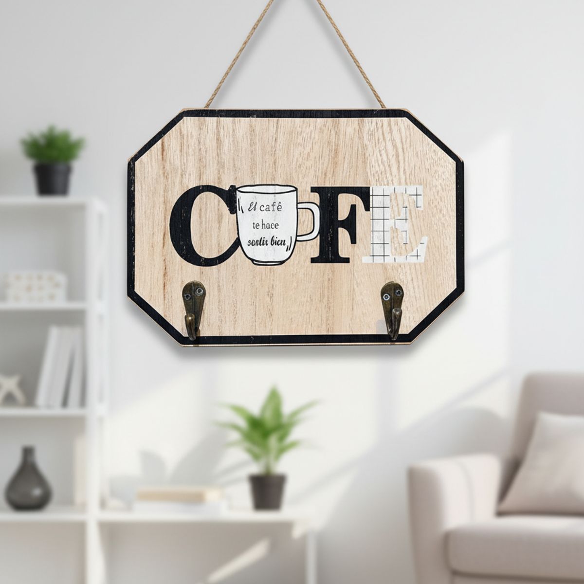 GENERICO - Decorativo Porta Llaves De madera