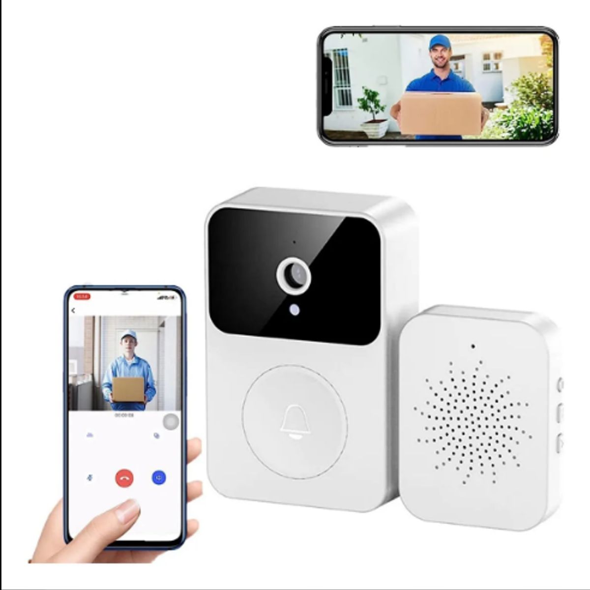 GENERICO - Timbre Inteligente Visualizable Con Cámara X9 Wifi