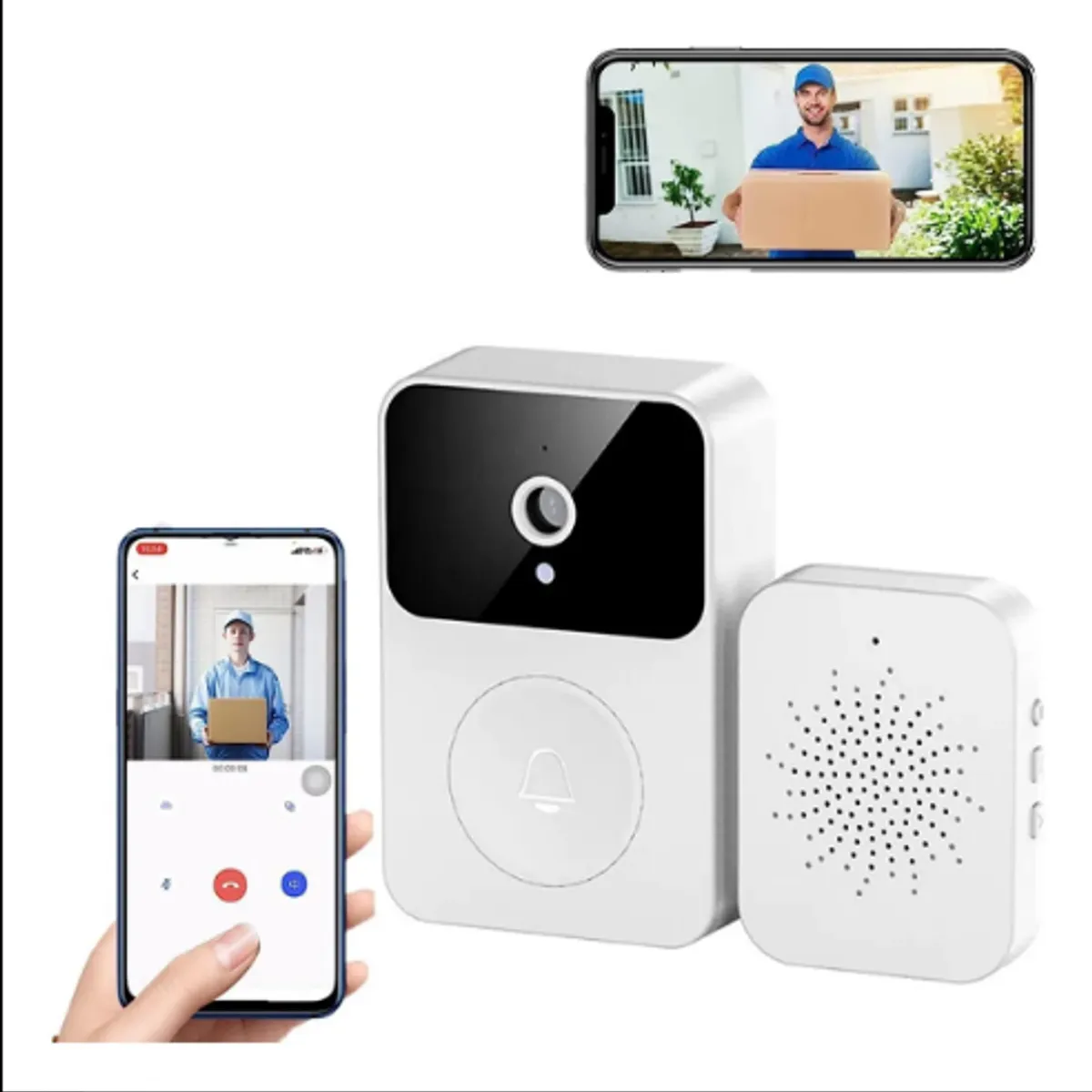 GENERICO - Timbre Inteligente Visualizable Con Cámara X9 Wifi