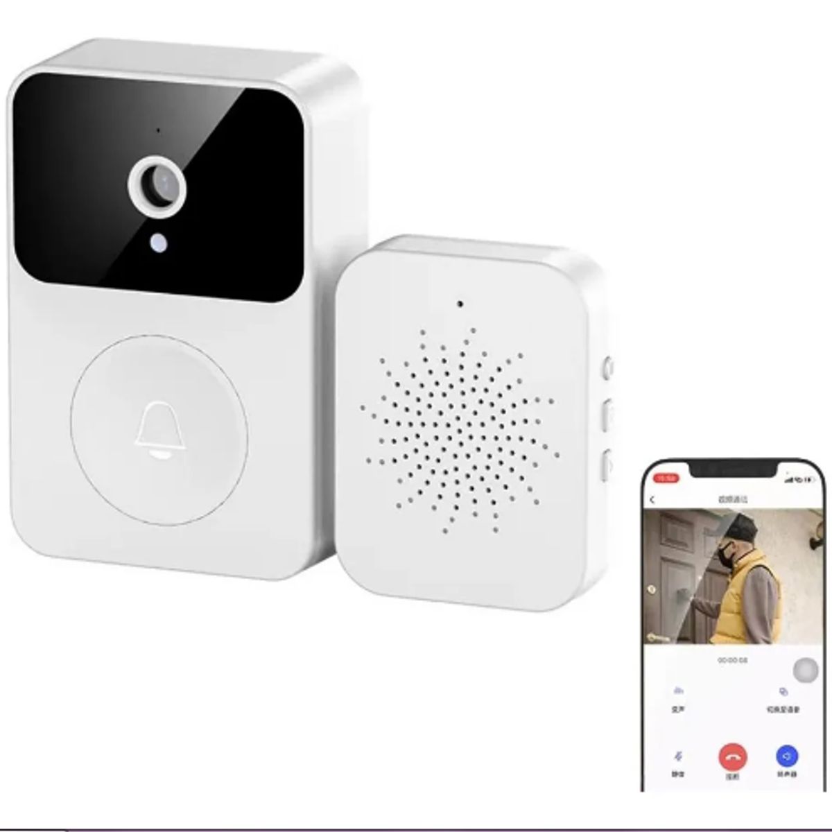 GENERICO - Timbre Inteligente Visualizable Con Cámara X9 Wifi
