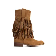 VIA UNO - Botin Mujer WestWinter Silver Camel