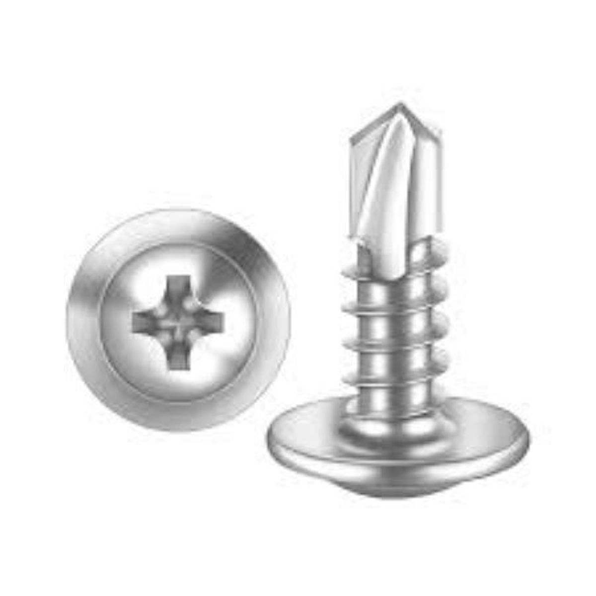 FERROMAT - Tornillo Cabeza De Lenteja 8x12 Punta Broca 100UNID