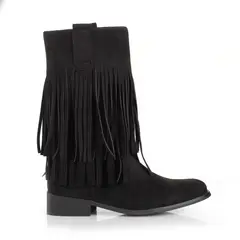 VIA UNO - Botin Mujer WestWinter Silver Negro