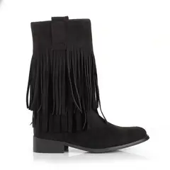 VIA UNO - Botin Mujer WestWinter Silver Negro