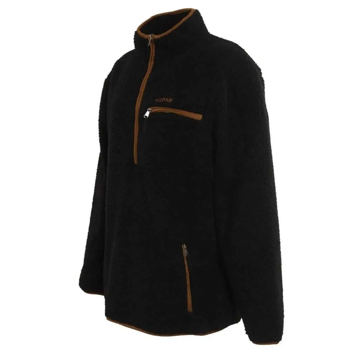 NIXON - Polerón Hombre Nixon Sherpa Half Zip Negro Brown