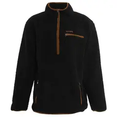 NIXON - Polerón Hombre Sherpa Half Zip Negro Brown