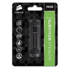 CORSAIR - Pendrive 64 GB - Survivor Stealth - USB 3.0 - Negro
