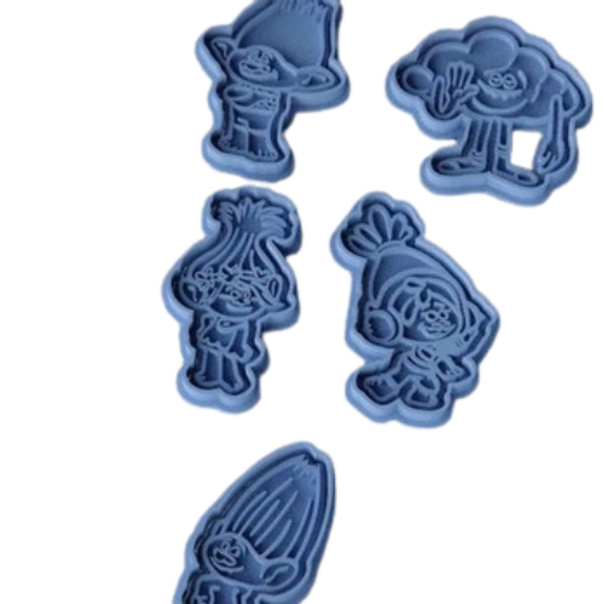 GENERICO - Cortador De Galletas - Trolls (pack 5 Unidades)