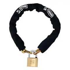 SCANAVINI - Candado Classic 40 Mm.+ Cadena 60 Cm. Dorado