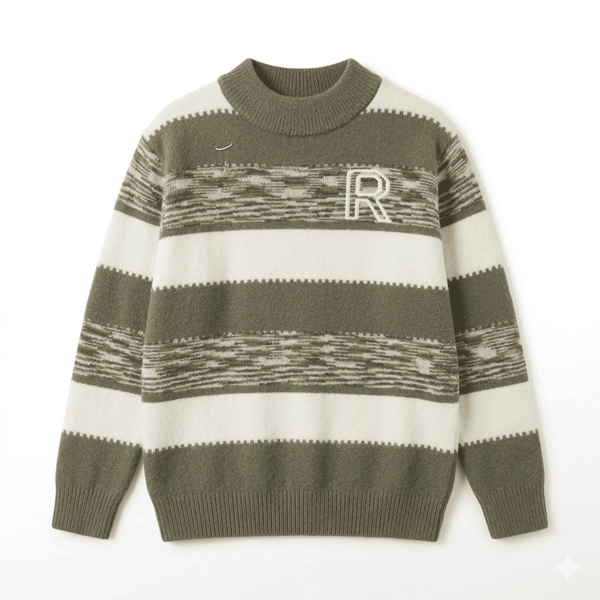KIBOU - Sueter Niño Invierno Tejido Rayado Cuello Alto Moda Infantil