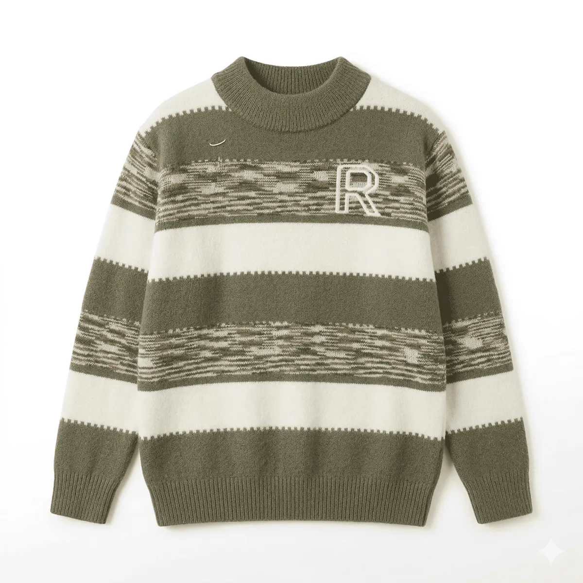 KIBOU - Sueter Niño Invierno Tejido Rayado Cuello Alto Moda Infantil