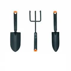 FISKARS - Kit Jardinería 3 Piezas Palita Cultivador Trasplantador