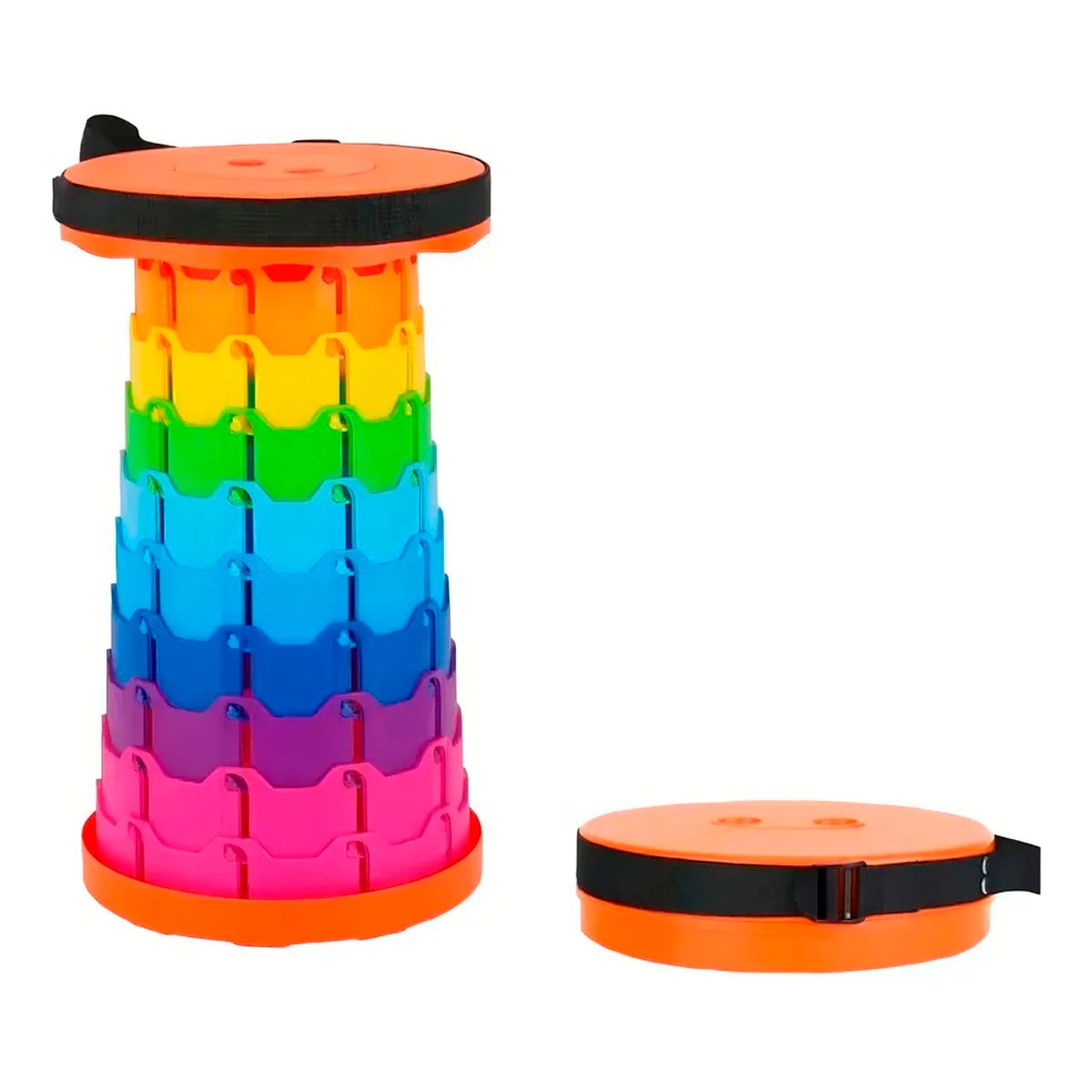 GENERICO - Taburete Plegable Portátil De Plástico Retráctil Silla Colores