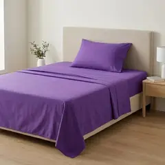 ARMONIA - Juego De Sabana Morado Plaza y media 3 piezas
