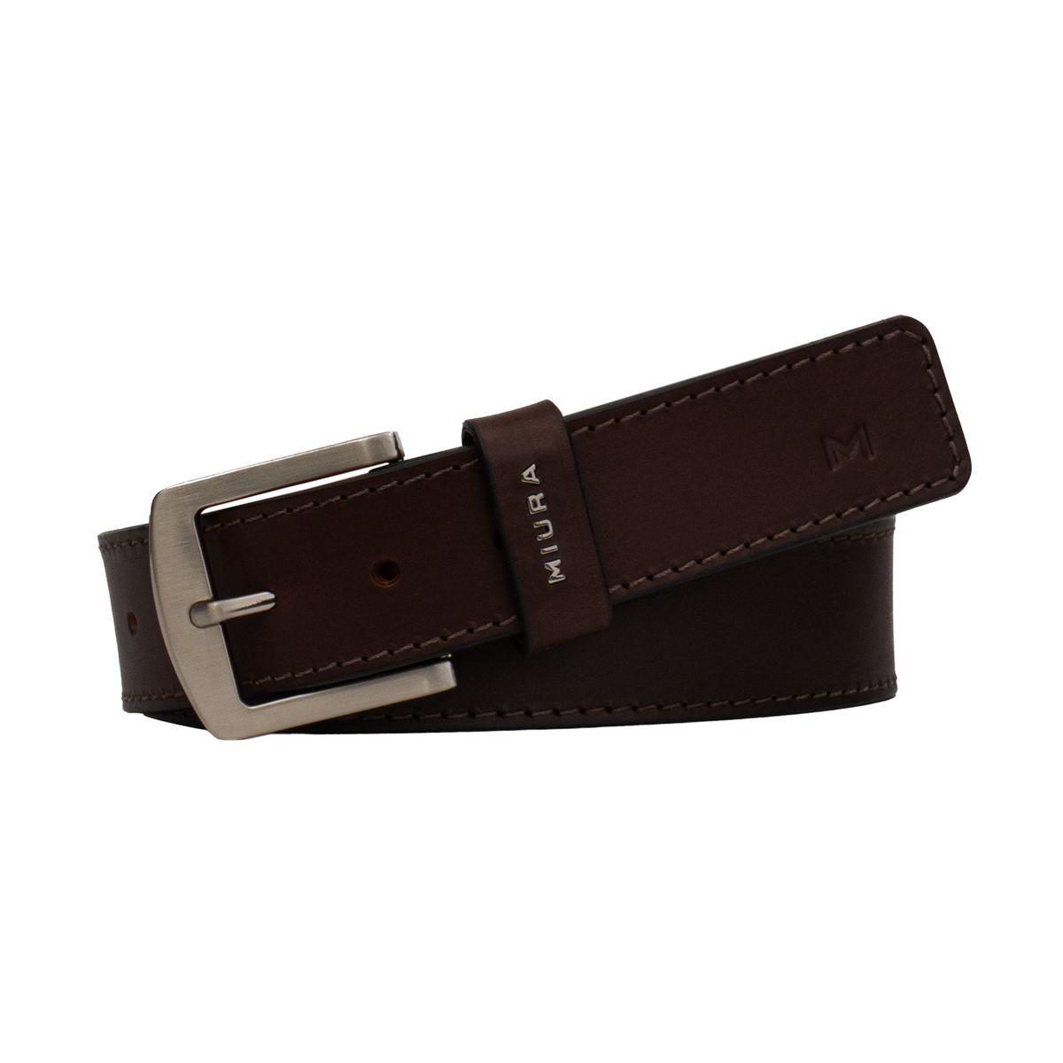 MIURA - Cinturón Miura Hombre Mod Lorenzo 100 % Cuero Diseño Único