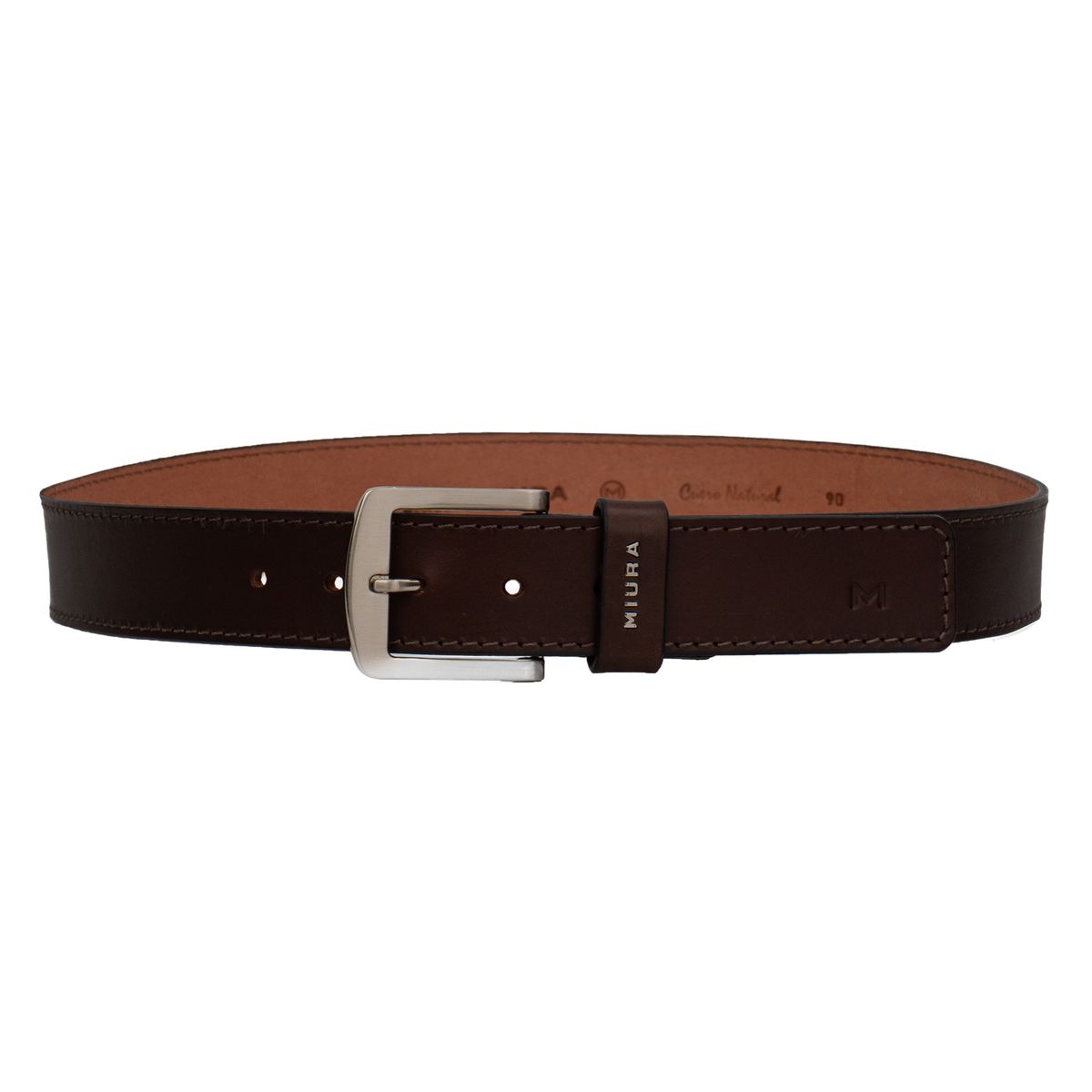 MIURA - Cinturón Miura Hombre Mod Lorenzo 100 % Cuero Diseño Único