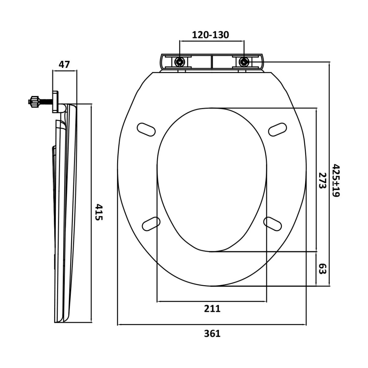 GILI - Tapa Asiento Inodoro Wc Cierre Standar Stella Grifix