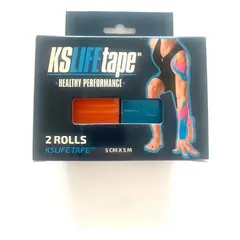 GENERICO - Cinta Kinesiológica 5cm x 5m 2 Rollos Multicolor