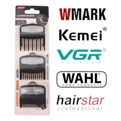 GENERICO - Guías de Corte para Máquina de Afeitar 3 Piezas Tallas 15mm-3mm-6mm