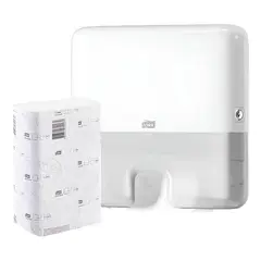GENERICO - Dispensador De Toallas De Papel Plegadas Blanco Con 200 Hojas