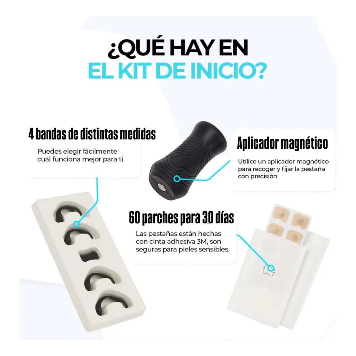 GENERICO - Kit Dilatador Nasal Magnético con 60 Parches Adhesivos y 4 Bandas Ajustables