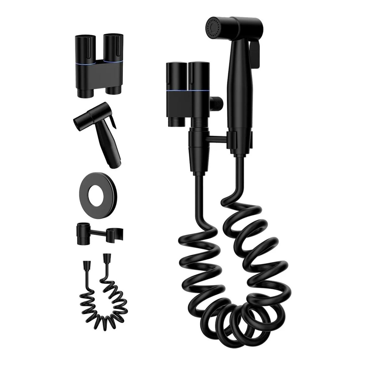 GENERICO - Kit de Ducha Bidet Manual con Manguera Telescópica Acero Inoxidable