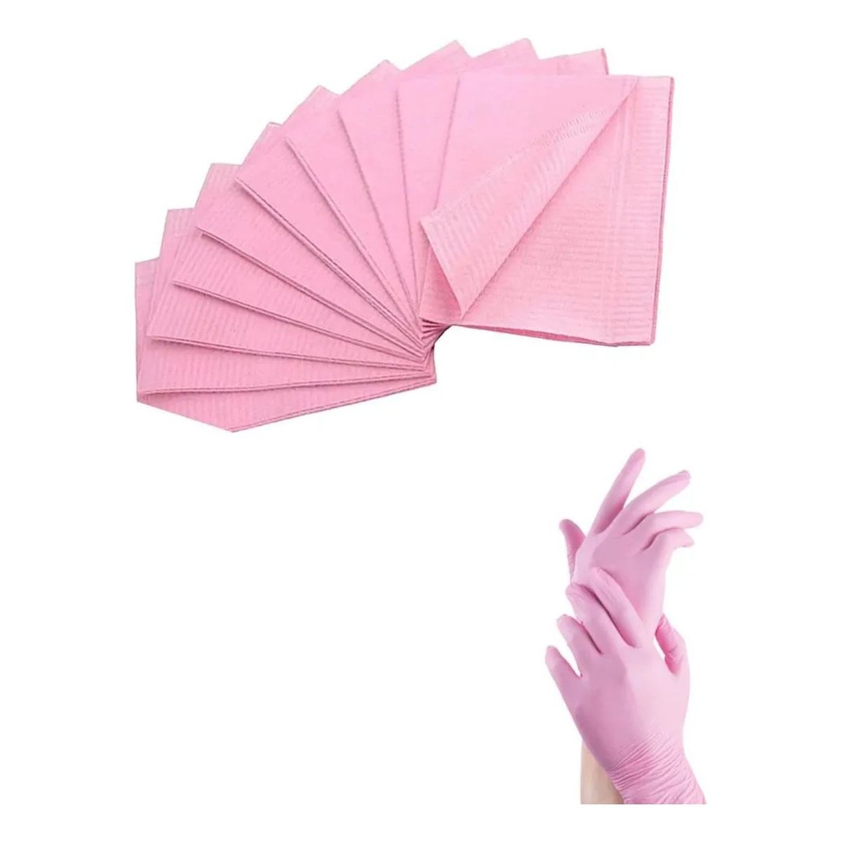 GENERICO - Guantes Desechables de Látex Rosados Unisex Resistencia Alta