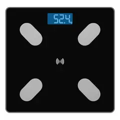 GENERICO - Báscula Digital Inteligente Bluetooth Seguimiento Corporal Negro