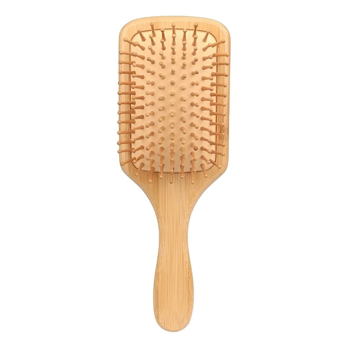 GENERICO - Cepillo Para Cabello Antienredos Bambú Rectangular