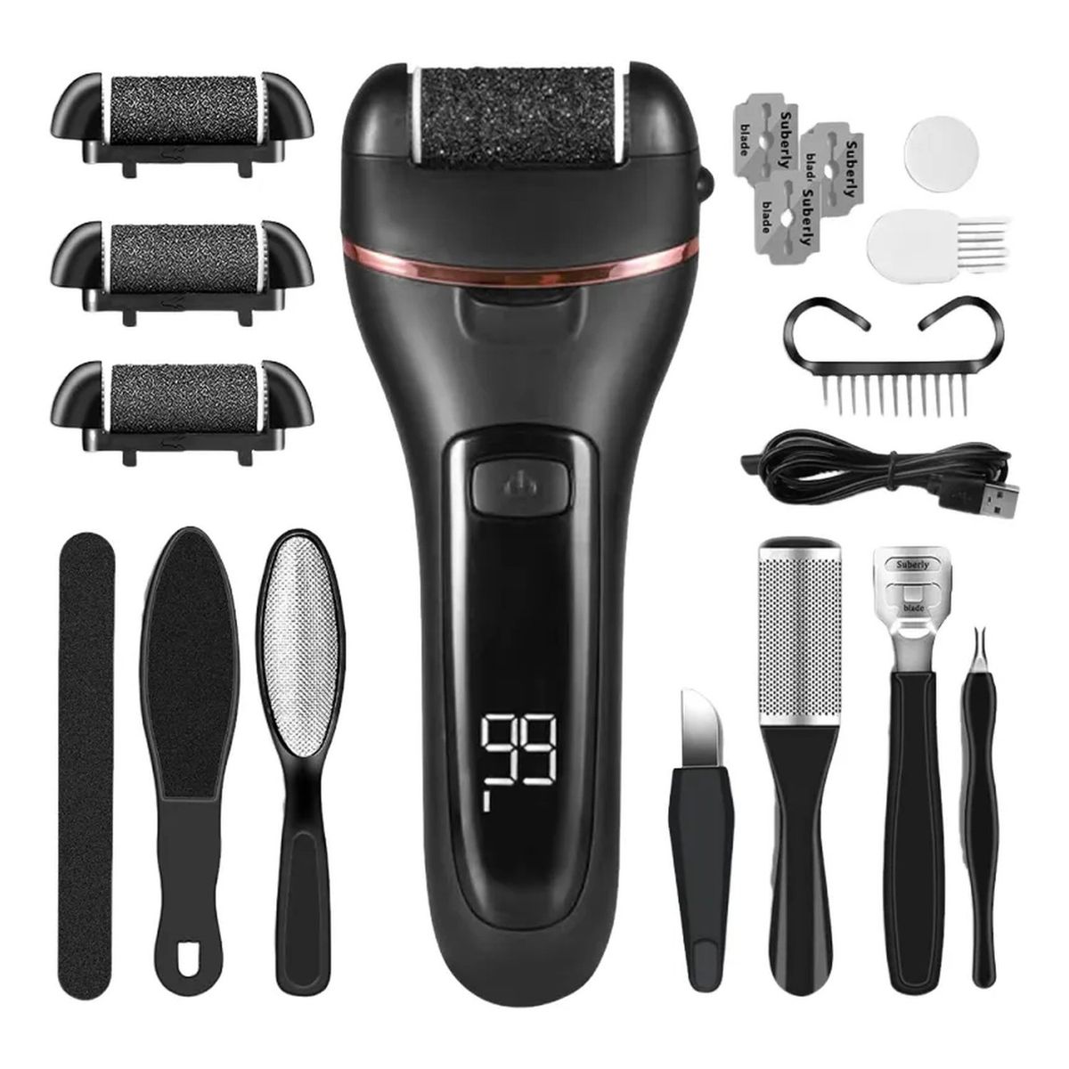 GENERICO - Removedor De Callos Eléctrico IPX-7 Impermeable Ajustable
