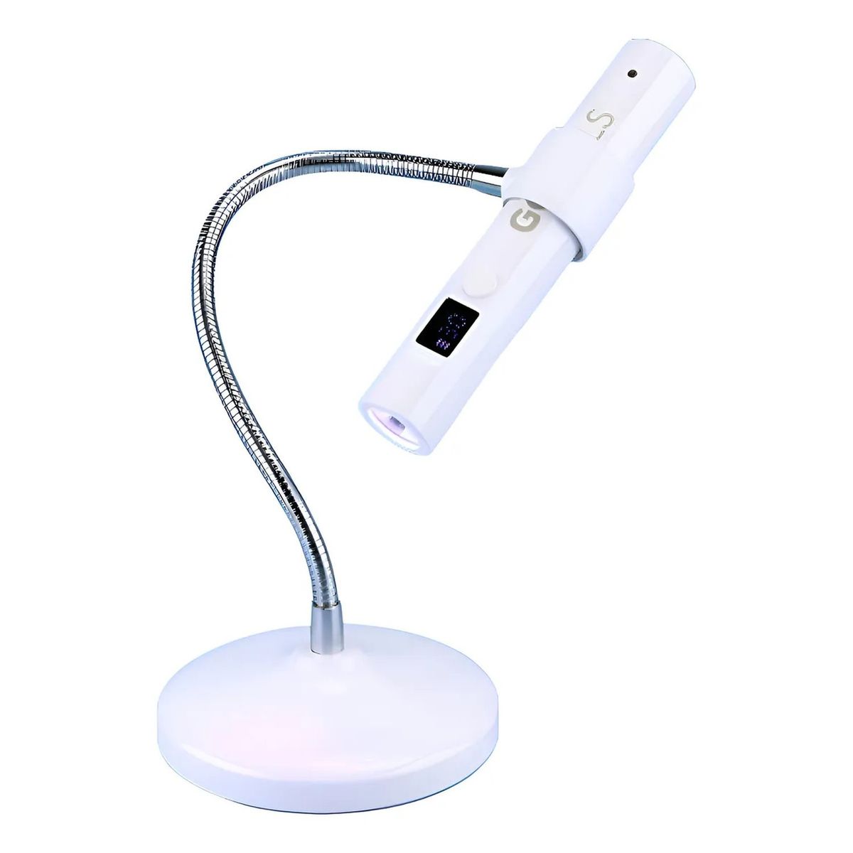 GENERICO - Lámpara UV Para Uñas Portátil LED Pantalla Digital Blanca