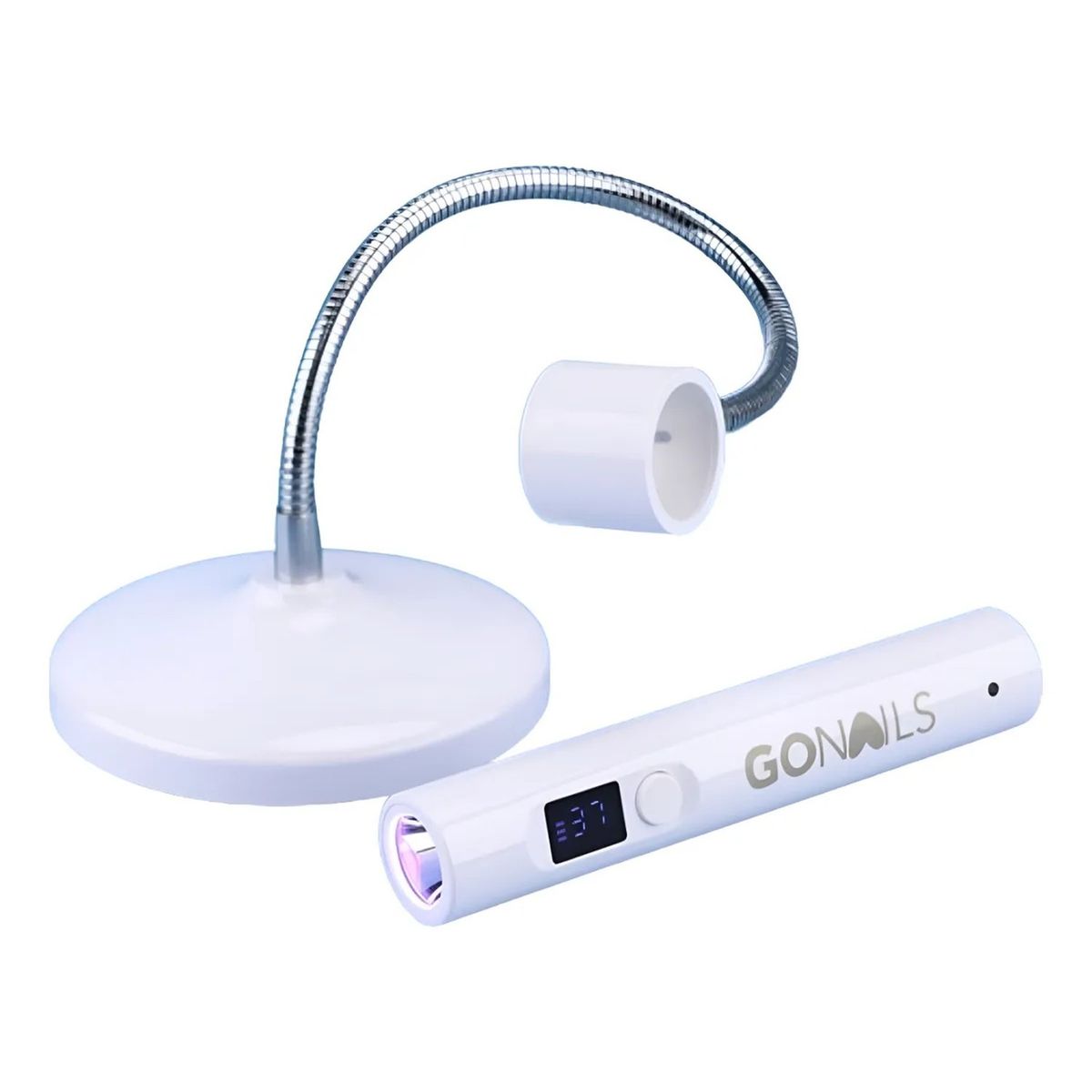 GENERICO - Lámpara UV Para Uñas Portátil LED Pantalla Digital Blanca