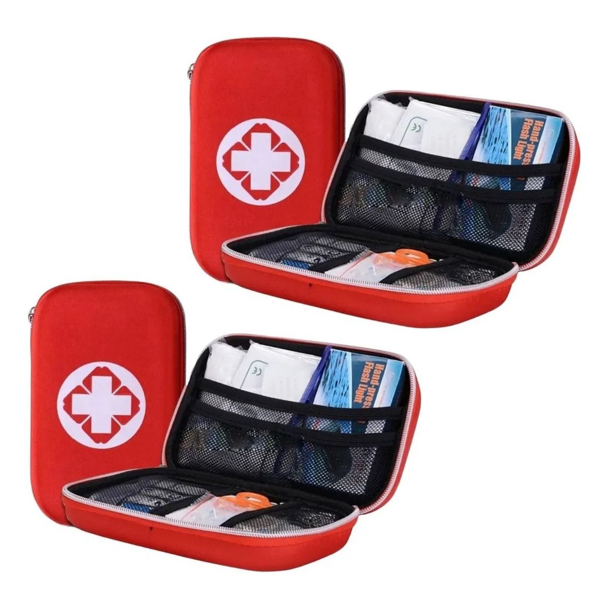 GENERICO - Kit de Primeros Auxilios Portátil Rojo Compacto Multiusos