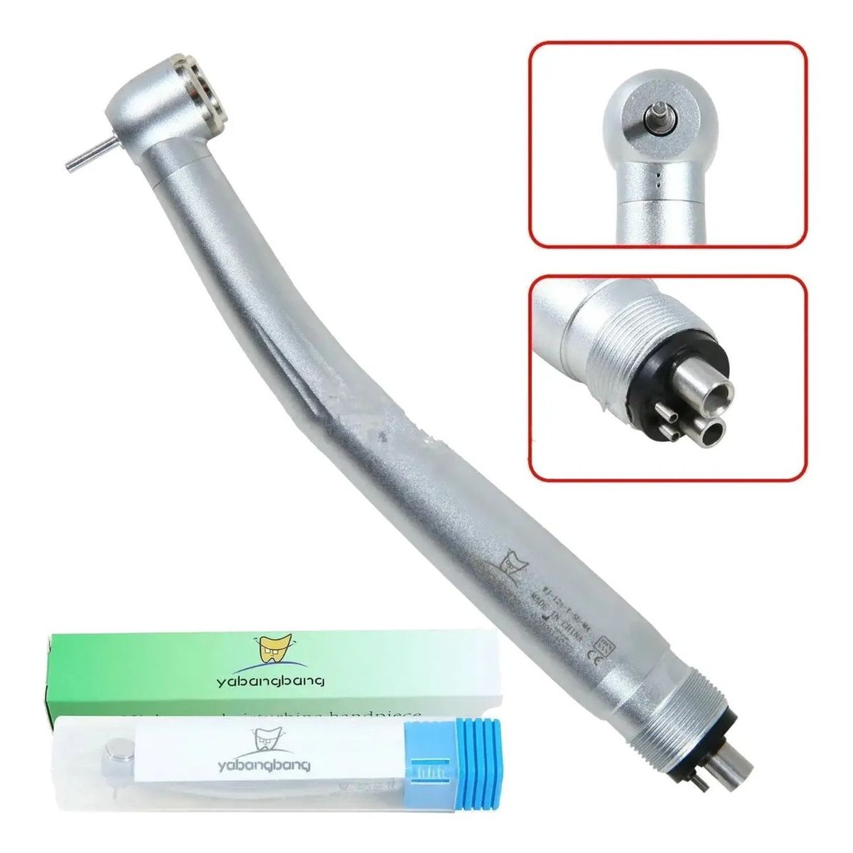 GENERICO - Turbina Dental Alta Velocidad Conexión Tipo Borden Plata