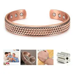 GENERICO - Brazalete Terapéutico Magnético Acero Cobre Neodimio