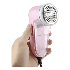 GENERICO - Quitapelusas Eléctrico Portátil Rosa Tres Hojas Seguro Para Ropa