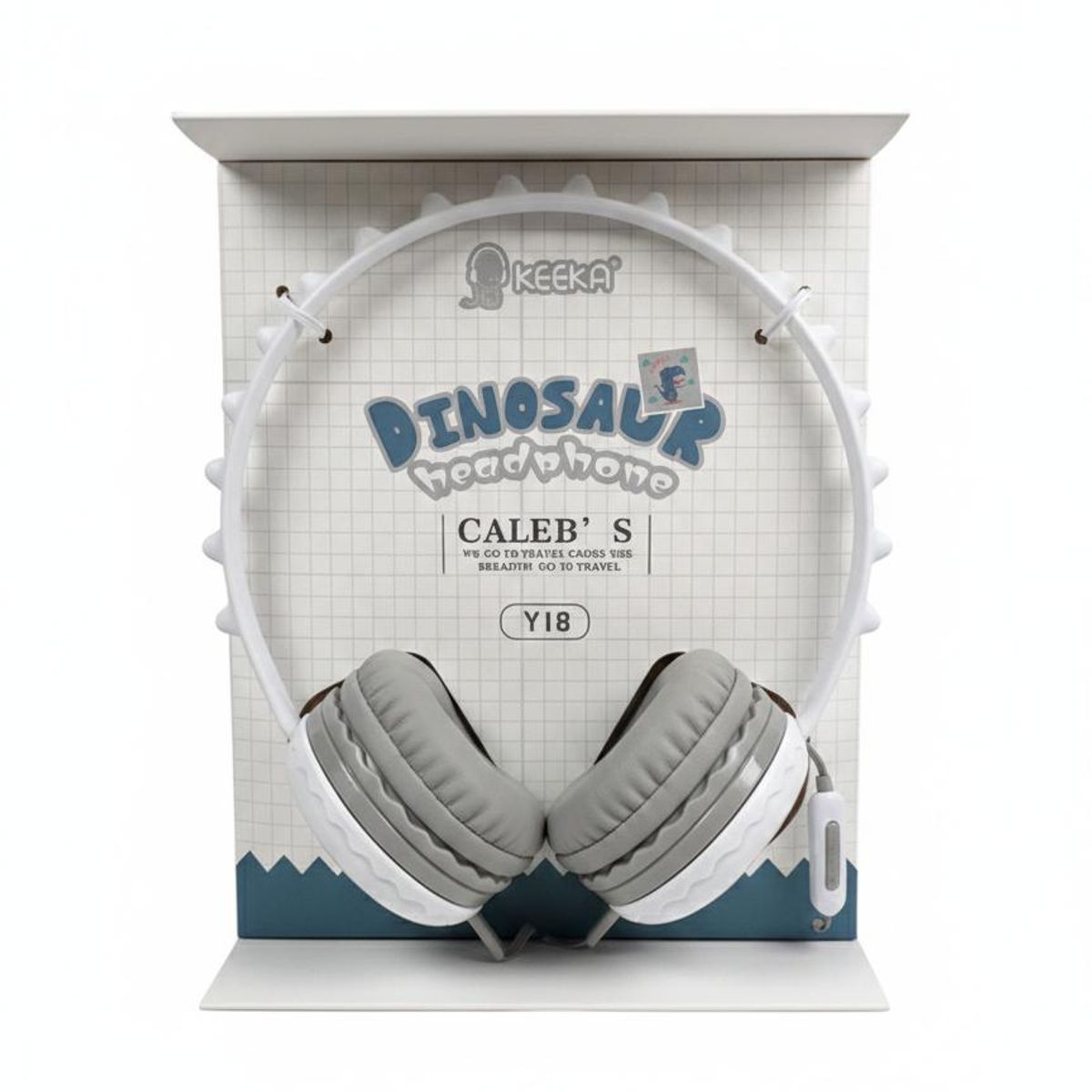 GENERICO - Audífonos Kids Dinosaurio Y18 con Micrófono y Sonido Estéreo - Diseño Ergonómico