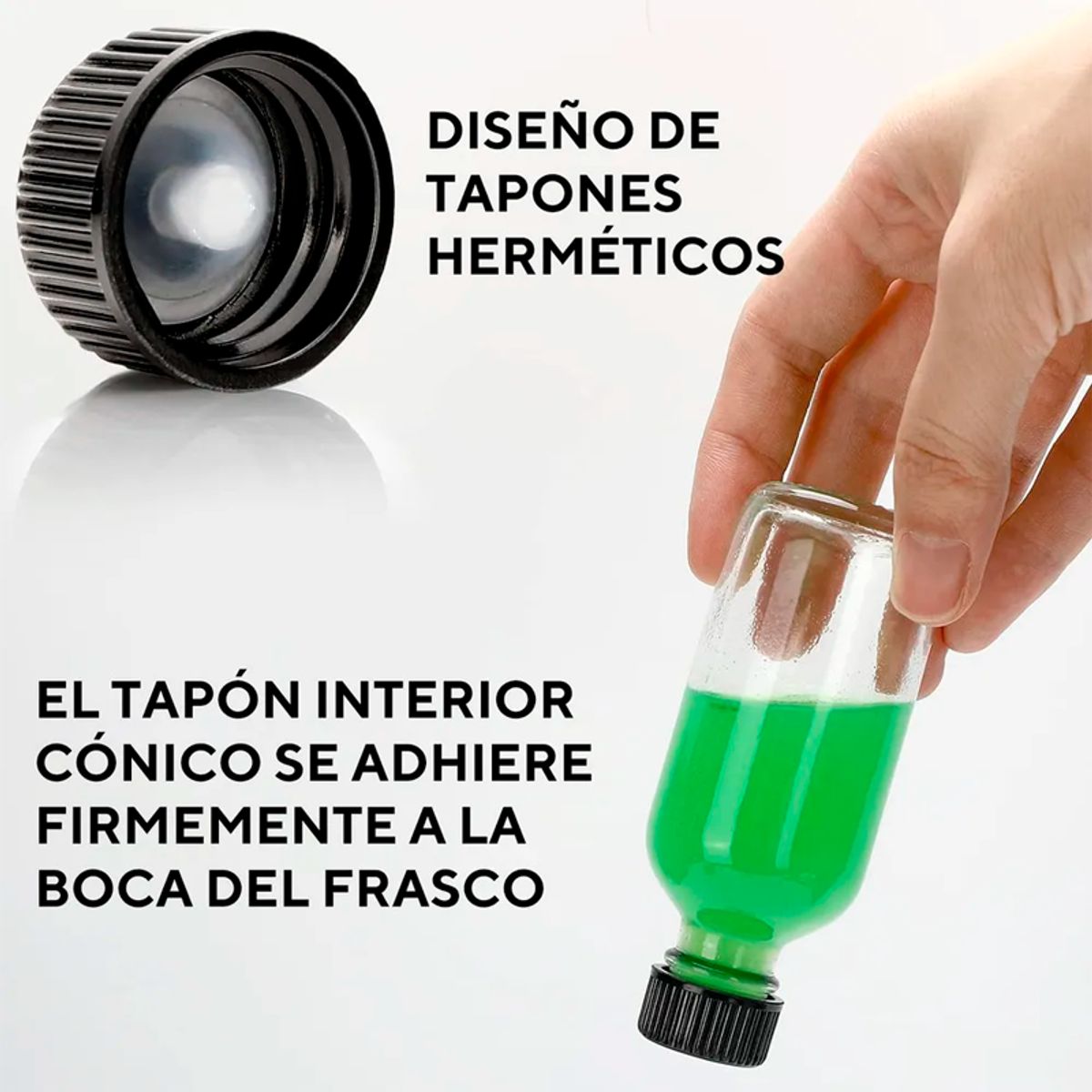 WAKESHOME - Set 12 Mini Frascos de Vidrio con tapa 60ml Jengibre shots