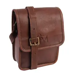 FRANZ MOSSI - Bolso Bandolera De Cuero Real Color Marrón