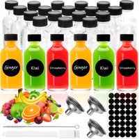 Set 24 Mini Frascos de Vidrio con tapa 60ml Jengibre shots