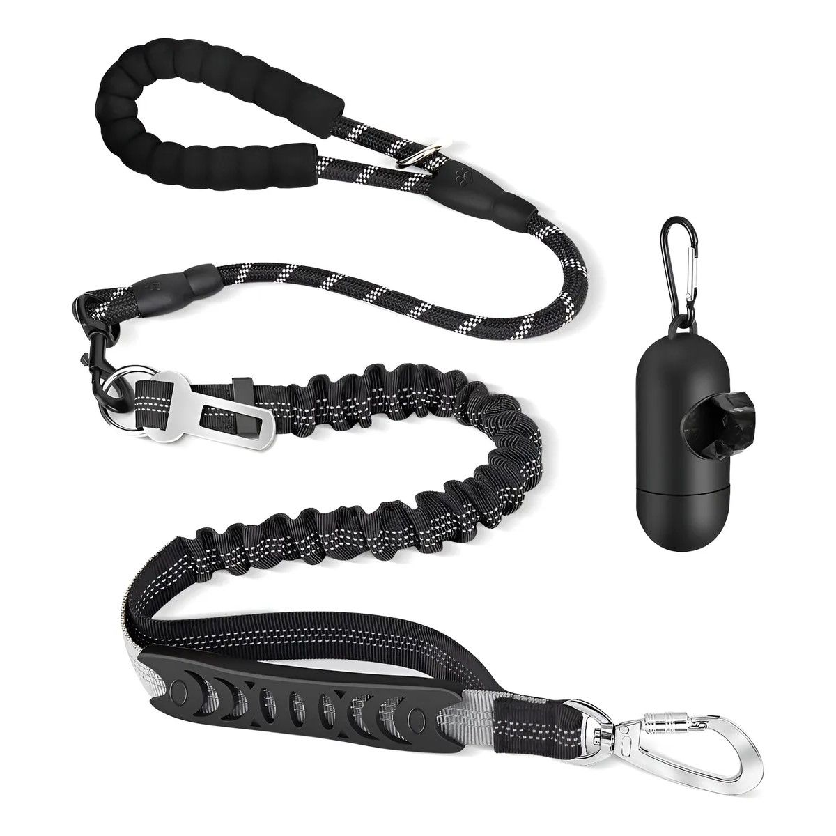 GENERICO - Correa Cinturón Seguridad 2 En 1 Auto Perros Con Dispensador