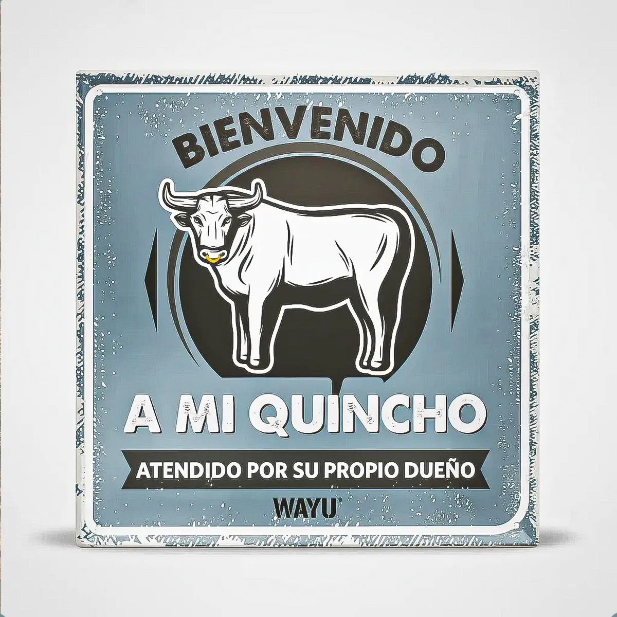 WAYU - Cuadro Decorativo Wayu Cuadro Pared Cuadro Metalico 25x25cm