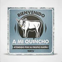 WAYU - Cuadro Decorativo Cuadro Pared Cuadro Metalico 25x25cm