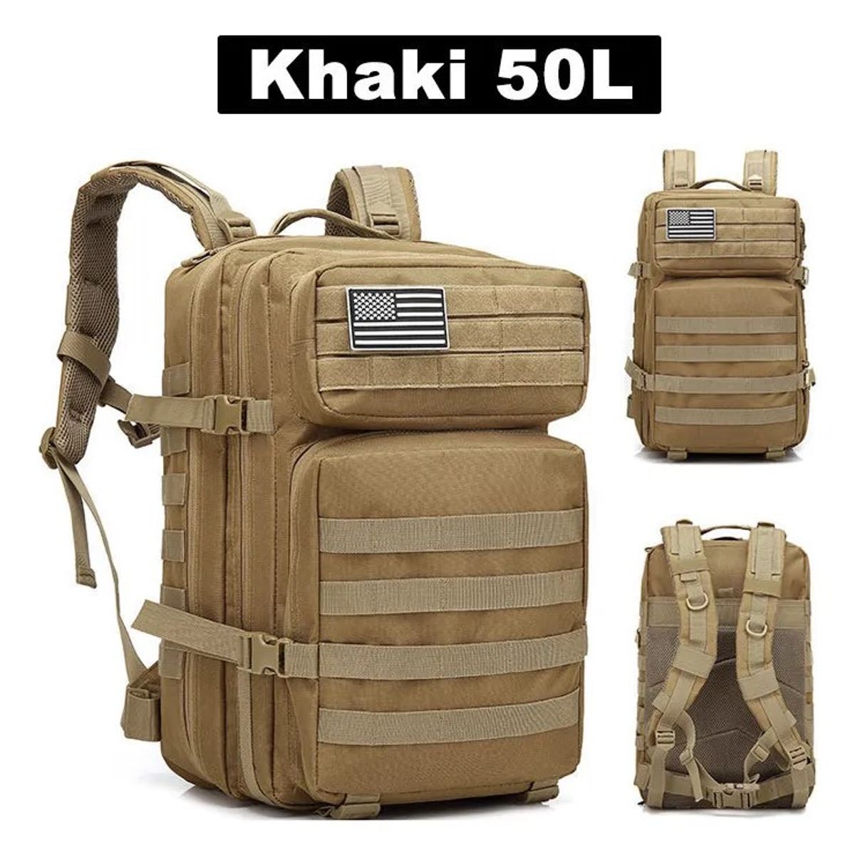 GENERICO - Mochila Tactica 50l Militar Multiusos Camping Notebook Nylon