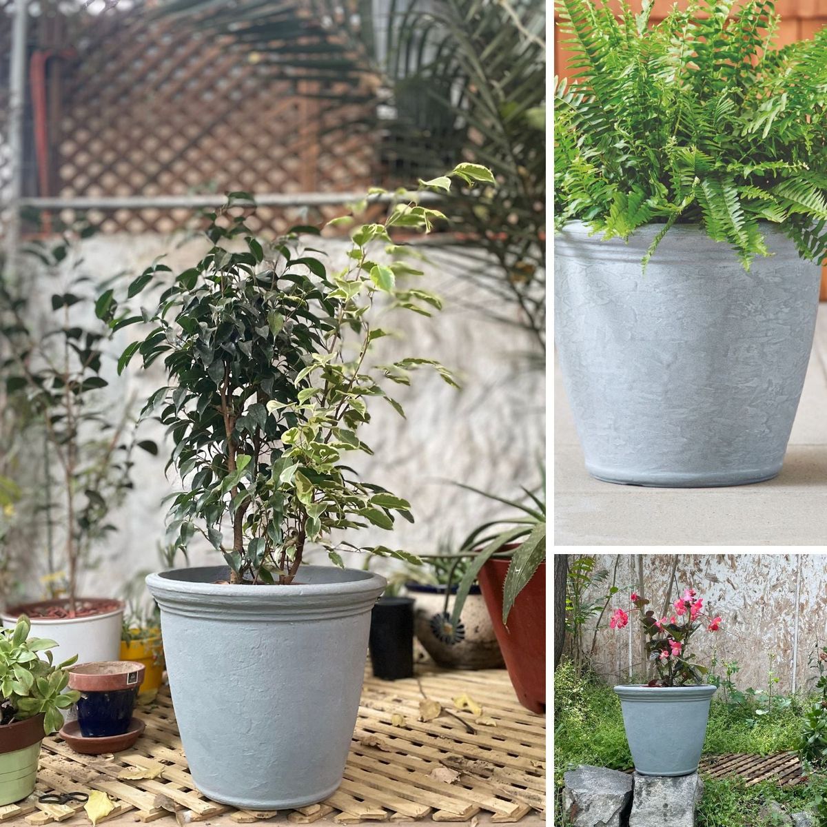 POTTERY - Macetero Grande Kiri 36 Gris