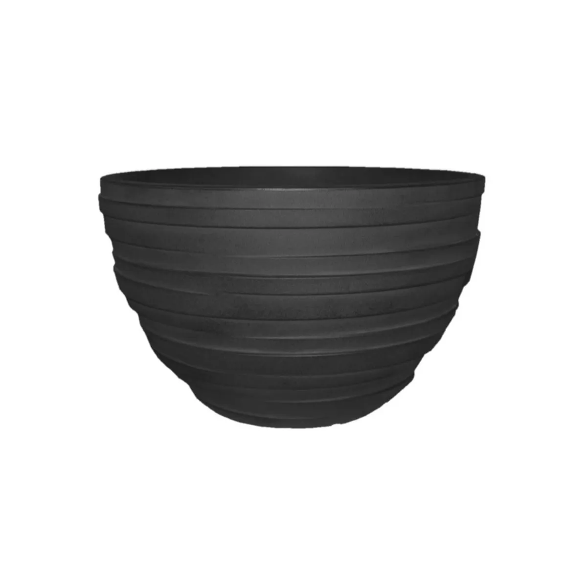POTTERY - Macetero Bowl Escalonado 60 Negro